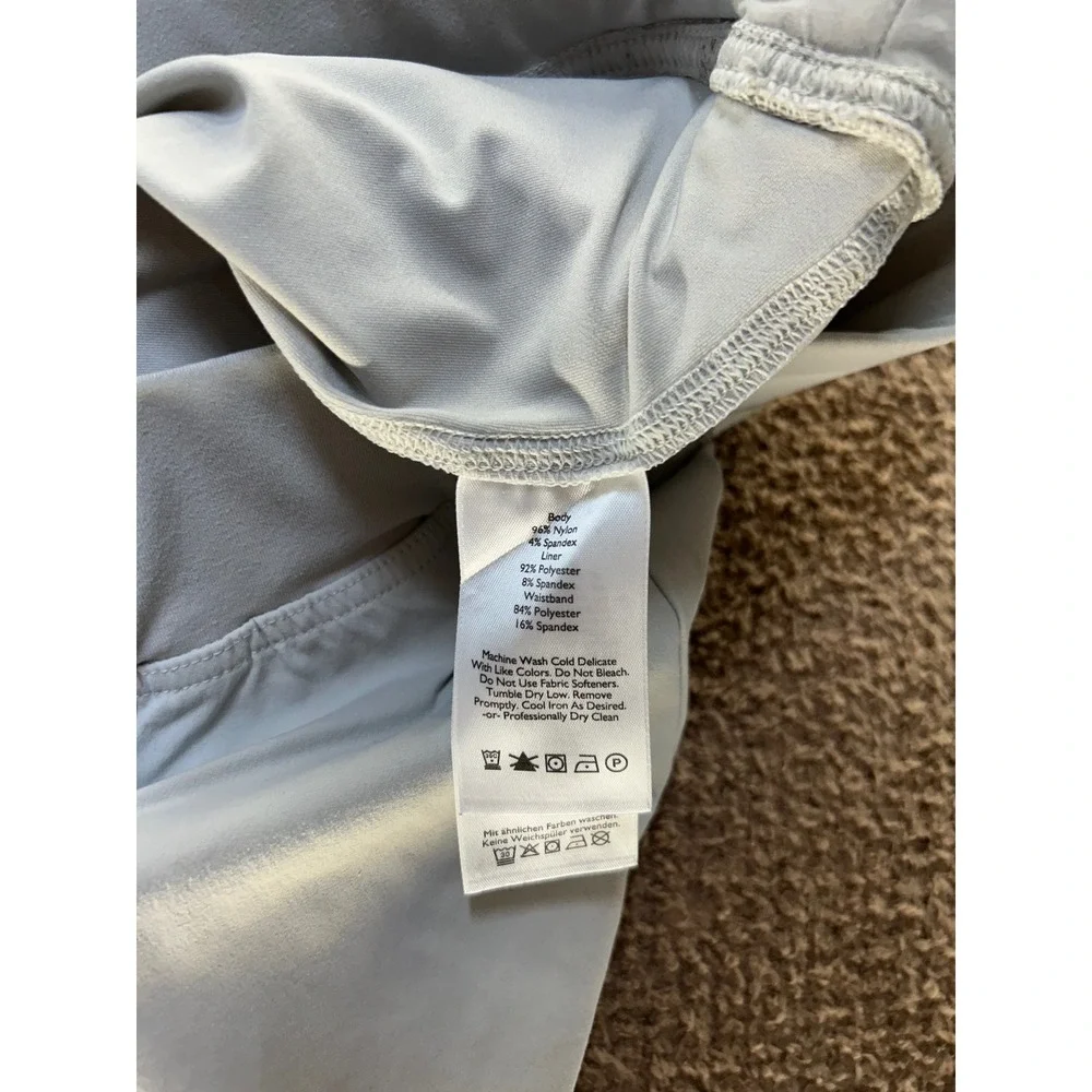 Eddie Bauer Travex Skort Light Blue Grey Hiking Athletic Skirt Womens 8
